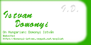 istvan domonyi business card